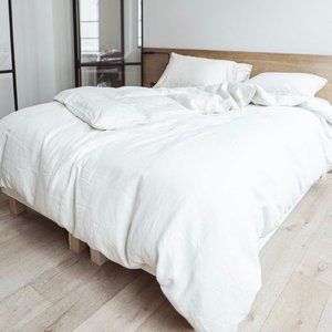 Libeco Home King Sheet Set White Belgian Linen